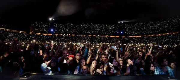 Lviv Ukraine Sierpnia 2016 Koncert Okean Elzy Lwowie Arenie Lwowskiej — Zdjęcie stockowe