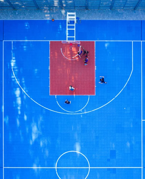 Dan Basketbol Sahasına Tasarım Amacıyla Bak — Stok fotoğraf