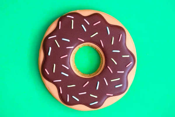 Ontbijtkoek Vorm Van Een Ijsdonut Voor Ontwerpdoeleinden — Stockfoto