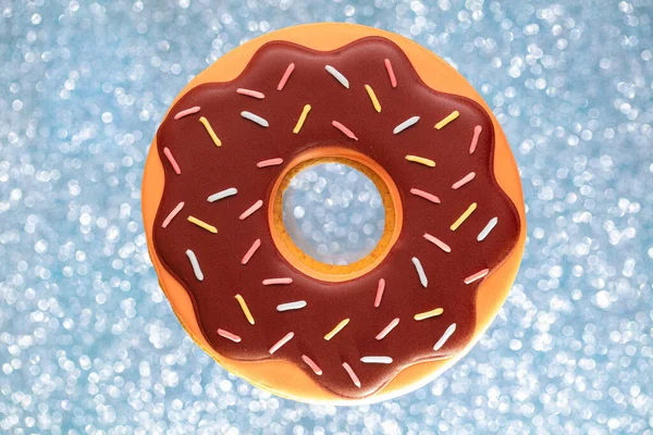 Gingerbread Form Iced Doughnut Design Purpose — Stock Photo, Image