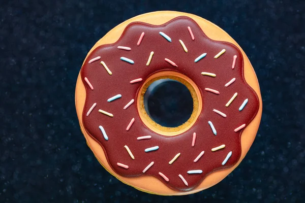 Gingerbread Form Iced Doughnut Design Purpose — Stock Photo, Image