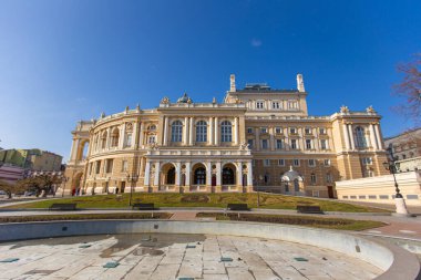 ODESSA, UKRAINE - 17 Şubat 2016: Odessa Opera Binası