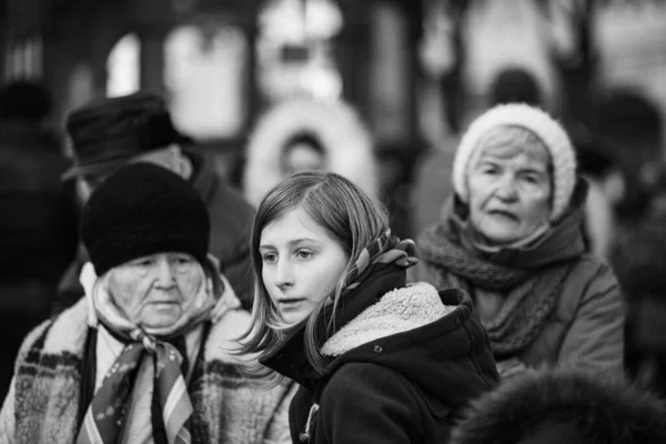Lviv Ukraine März 2022 Ukrainische Flüchtlinge Auf Dem Bahnhof Von — Stockfoto