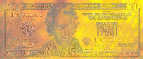 Closeup Front Side Dollar Banknote Design Purpose — Stock Photo, Image