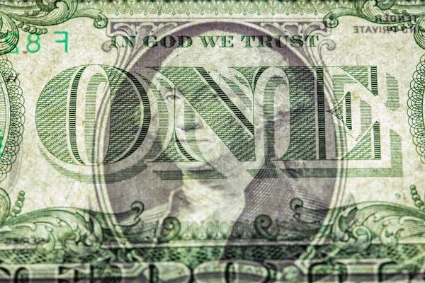 Fragmento Nota Dólar Com Informação Visível Sobre Reversão Notas Para — Fotografia de Stock