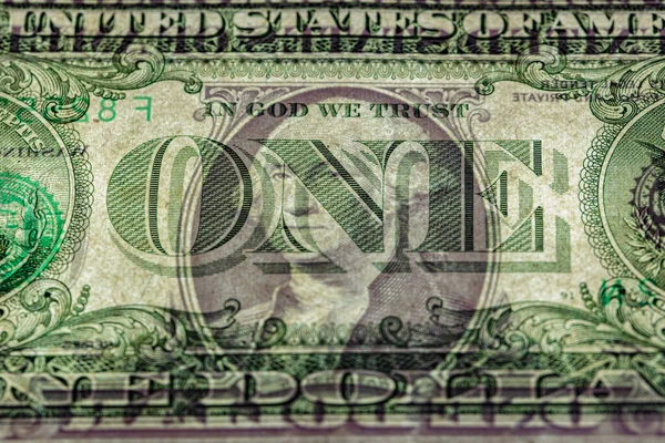 Fragment Einer Dollar Banknote Mit Sichtbaren Details Der Banknotenrückseite Für — Stockfoto