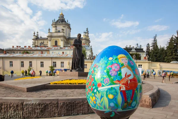 Lviv Ucrania Mayo 2022 Exposición Huevos Pascua Pysanka Lviv Cerca — Foto de Stock