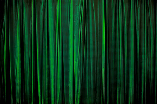 Green Curtain Theatre Textured Background — ストック写真