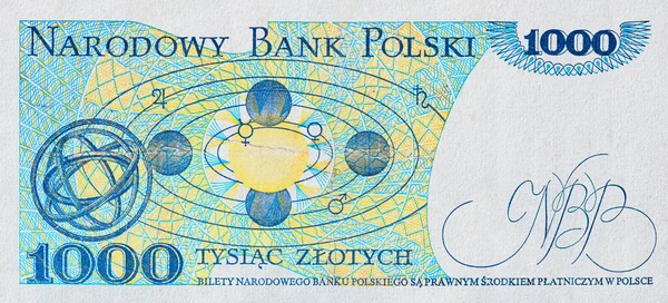 Inverter 1000 Zloty Polonês Para Fins Design — Fotografia de Stock