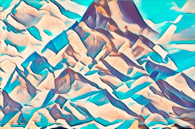 Tasarım amacı için mavi ve kırmızı soyut desenli arkaplan