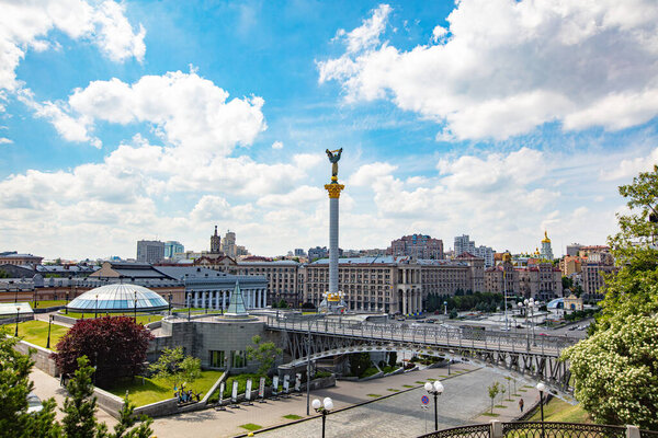 Kyiv, Ukraine - June 1, 2021: Independence Monument in Kyiv