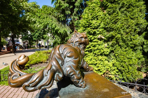 Kiev Ucraina Giugno 2022 Statua Del Gatto Panteleymon Kiev — Foto Stock