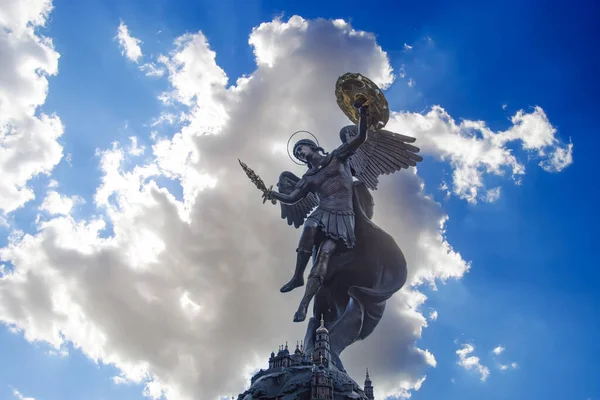 Kyiv Ukraine June 2022 Fountain Sculpture Archangel Michael Park Volodymyr — Stock Photo, Image