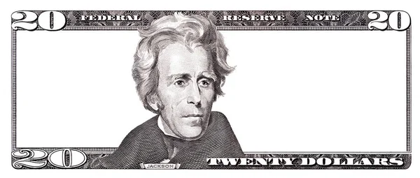 Closeup Dollar Banknote Empty Middle Area Design Purpose — Stock Photo, Image
