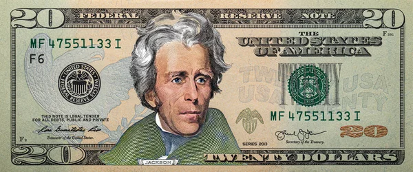 Closeup Front Side Colorized Dollar Banknote Design Purpose — Stock Photo, Image