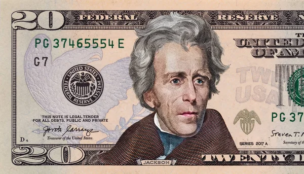 Крупним Планом Лицьова Сторона Розфарбованої Банкноти Доларів Дизайну — стокове фото