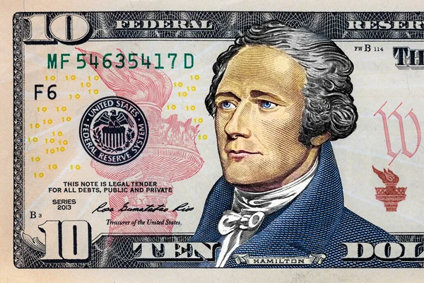 Fechar Parte Frente Nota Dólares Colorida Para Efeitos Desenho — Fotografia de Stock