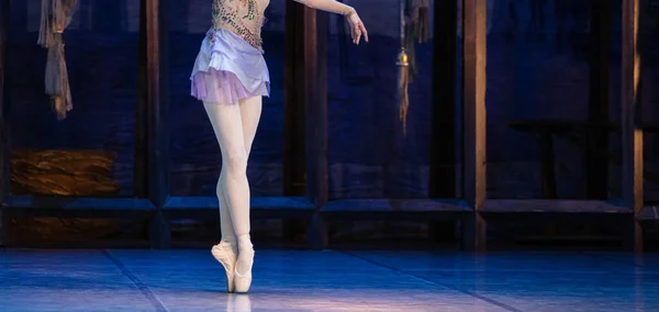 Ballet Esmeralda Primer Plano Las Piernas Baile Fondo Pantalla Ballet —  Fotos de Stock