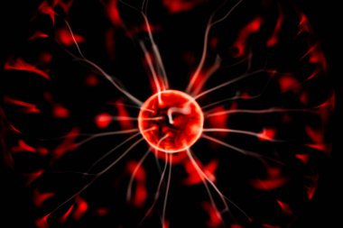 Plazma lambası ve küreye yakın çekim