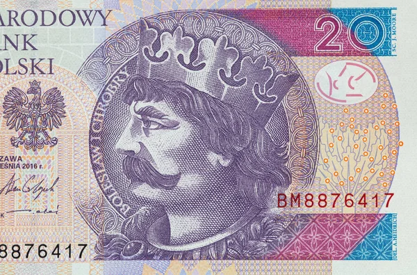 Obverse Polish Zloty Banknote Design Purpose — Stock Photo, Image