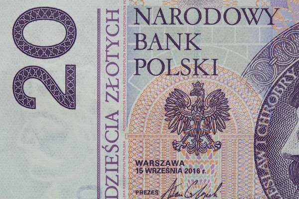 Obverse Polish Zloty Banknote Design Purpose — Stockfoto