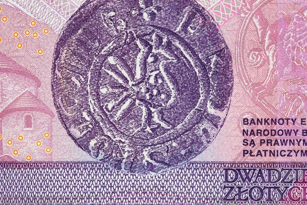 Reverse Polish Zloty Banknote Design Purpose — Fotografia de Stock