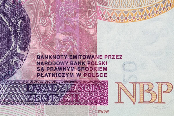 Reverse Polish Zloty Banknote Design Purpose — Fotografia de Stock