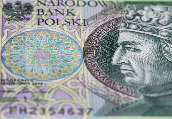 Obverse 100 Polish Zloty Banknote Design Purpose — 图库照片