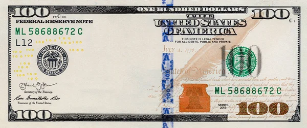 Amerikaanse Grens Van 100 Dollar Met Leeg Middengebied Voor Ontwerpdoeleinden — Stockfoto