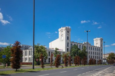 Lodz, Polonya - 7 Ağustos 2022: Piotrkowska Caddesi, Polonya