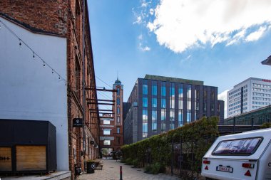 Lodz, Polonya - 7 Ağustos 2022: OFF Piotrkowska Merkezi, Polonya