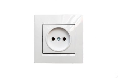 Tasarım amacı için saydam arkaplanda izole edilmiş beyaz soket