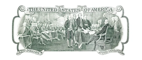 Διαφανής Διακήρυξη Της Ανεξαρτησίας Του Trumbull Αποκομμένη Από Τραπεζογραμμάτια Των — Φωτογραφία Αρχείου