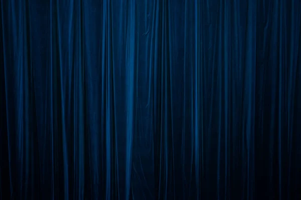 Blauer Vorhang Theaterhintergrund — Stockfoto