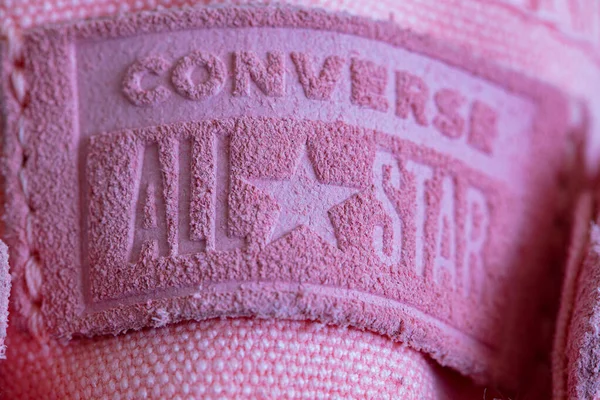 Massachusetts Usa Oktober 2022 Converse All Star Etikett Rosa Sneakers — Stockfoto