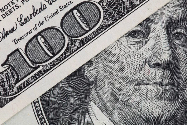 Pozadí Bankovek 100 Dolarů Pro Účely Designu — Stock fotografie