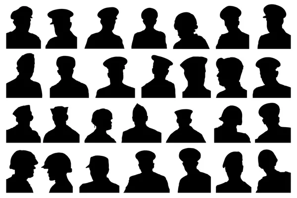 Retratos militares se — Vector de stock