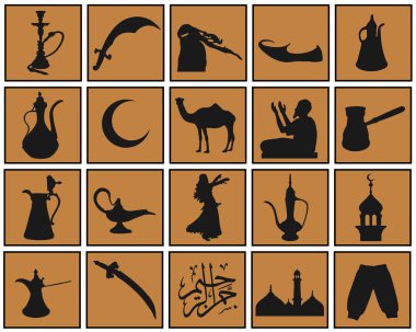 arabian symbols clipart