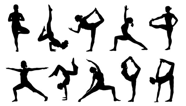 Yoga silhouettes