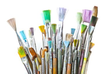 Renkli fırça izole görüntü