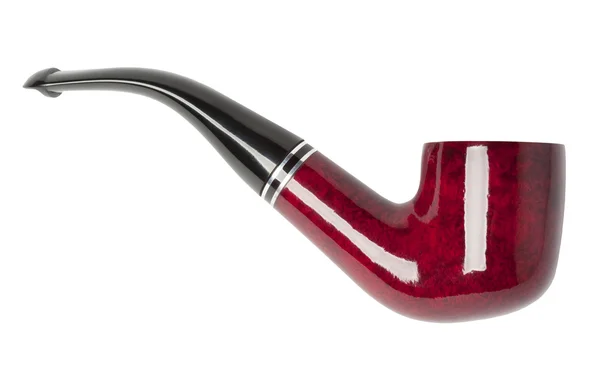 Red tobacco pipe isolated — Stock Photo, Image