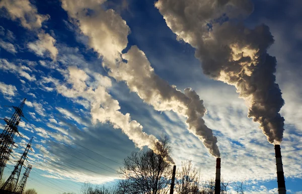 Smoke from pipe — Stock Photo, Image