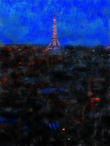 Eiffel Tower on the night — Stock Photo, Image