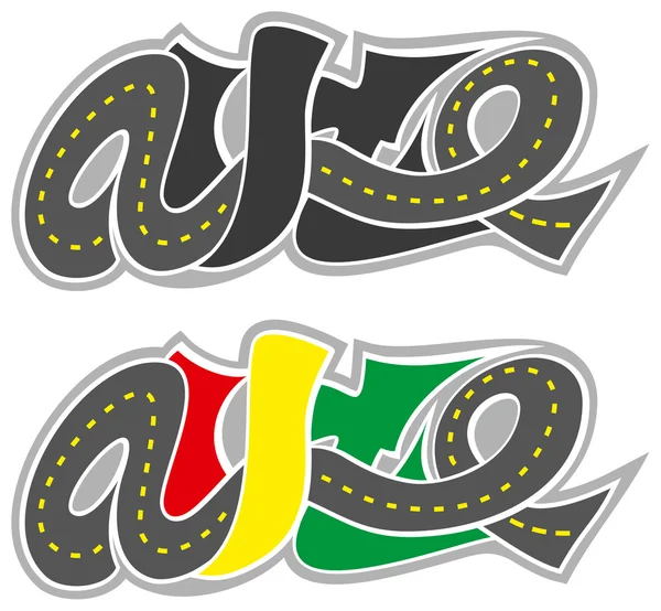 Logo graffiti road auto — Foto de Stock