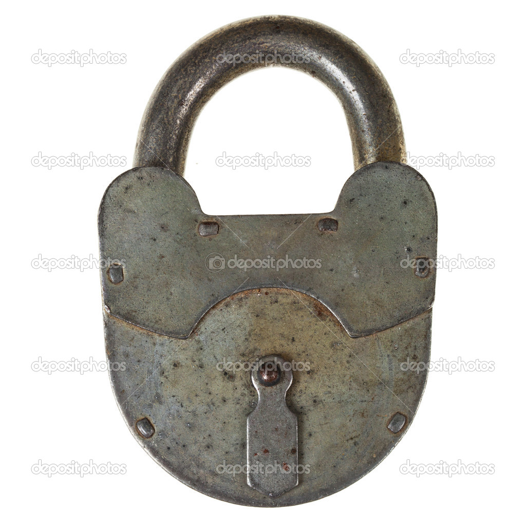 padlock isolated on white background