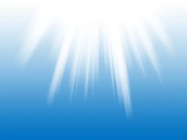 Los rayos de luz blanca el fondo azul — Foto de Stock