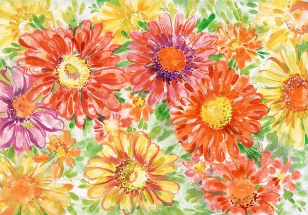 Bukett av Gerbera närbild — Stockfoto