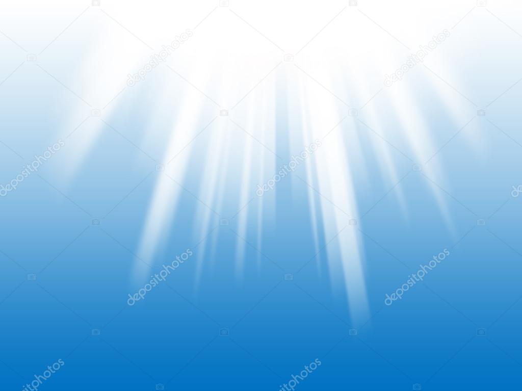 white light rays the blue background