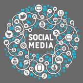 Social Media, Hintergrund des Symbolvektors