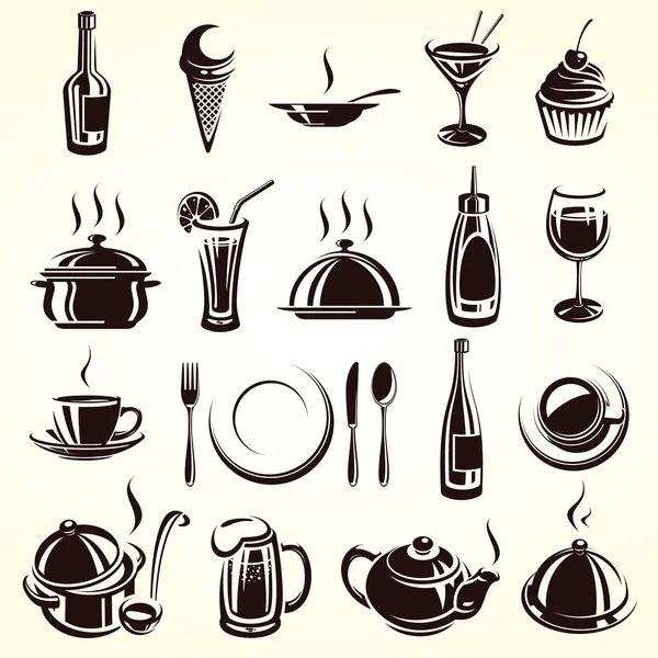 Set de elementos del restaurante — Vector de stock